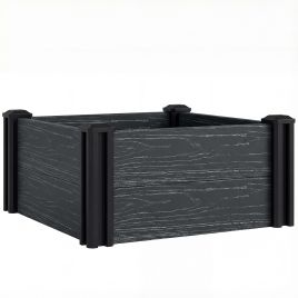 Bridene Dark Grey Vinyl Garden Bed Kit Planter - 54cm