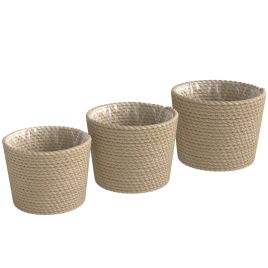 Brimoor Natural Seagrass Planter Set of 3 - 25cm