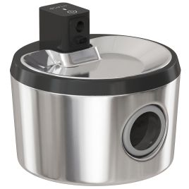 Evoia Silver Stainless Steel Cat Water Fountain - 22.5cm