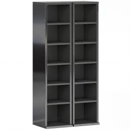 Winheir High Gloss Particle Board Bookcase Set of 2 - 21cm