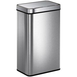 Camcrof Silver Stainless Steel Sensor Rubbish Bin 60L - 27cm