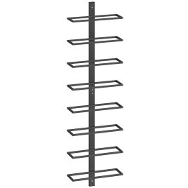 Wexmoor Black Steel Wine Cabinet 8 Tier - 27cm