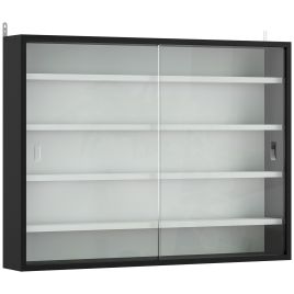 Winwood Black Particle Board Storage 5 Tier Display Cabinet - 80cm