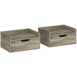 Yordene Grey Bedside Table Set of 2 - 40cm