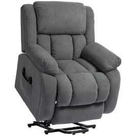 Dorford Velvet Recliner Armchair Massage and Heat - Grey