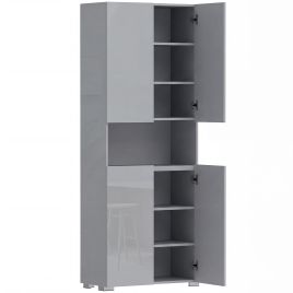 Oakdene Grey MDF Tall Kitchen Cupboard - 68cm