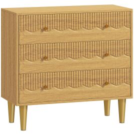 Greier Oak Grain Chest of Drawers - Medium-sized, 3 Drawers