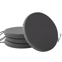 Elmford Dark Grey Polyester Chair Cushions Set of 4 - 41cm