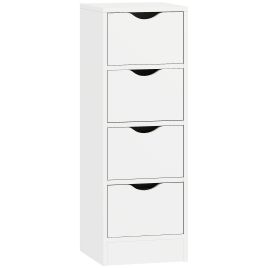 Zenier White Particle Board Storage Cabinet - 29cm