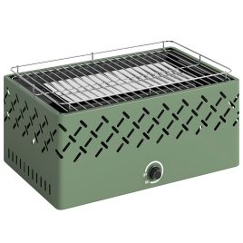 Eldant Light Green Metal Barbecue Grill with Built - in Fan - 45.5cm