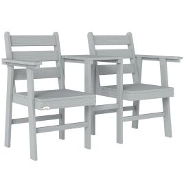 Oakthor Fir Wood Chair with Integrated Table - Grey