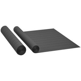 Harmere Dark Grey Plastic Screen Fence 2Pcs - 1mx3m
