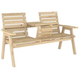 Belloft Natural Fir Wood Convertible 2 to 3 Seat Bench - 160cm