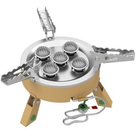 Foxune Khaki Stainless Steel Camping Stove Barbecue - 22cm