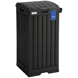Foxia Black PP Waste Trash Bin - 41cm