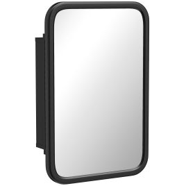 Ashlyne Black Aluminium Bathroom Storage Wall Mirror Cabinet - 50cm