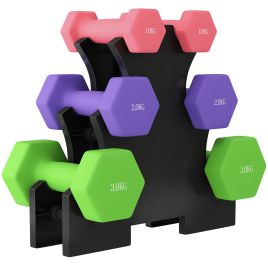 Camwold Multi-Colour Metal Dumbbell Set 1 - 3kg - 6cm