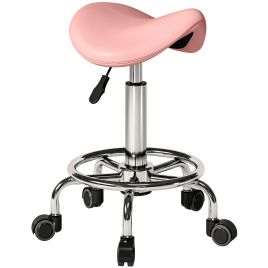 Yorvale Pink Salon Saddle Stool - 36.5cm
