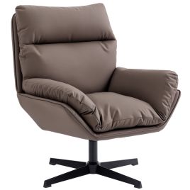 Rosglen Metal Swivel Chair - Dark Brown