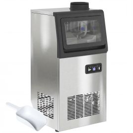 Yorheir Silver Stainless Steel Commercial Ice Maker Machine 36kg-24H - 33.5cm
