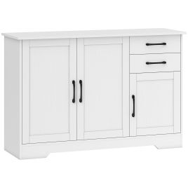 Valridg White Sideboard with 2 Drawers - 120cm