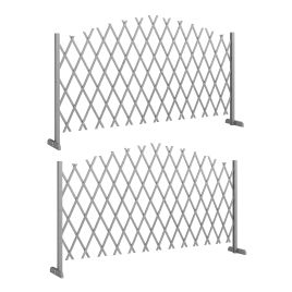 Broloft Dark Grey Fir Wood Expanding Fence Panel - 180cm