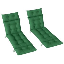 Chedene Green PP Foam Sun Lounger Cushions Set of 2 - 56cm