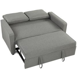 Kenara Linen 2 Seater Sofa Bed - Grey
