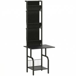 Checour Black Metal Bookcase - 48.5cm