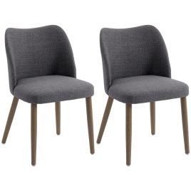Valcour Dark Grey Multilayer Board Dining Chair Set of 2 - 46cm