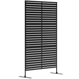 Valero Black Steel Outdoor Privacy Screen - 122cm