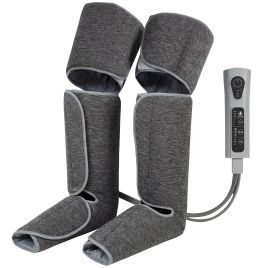 Jaron Grey Fabric Body Leg Massager with Heat - 96cm