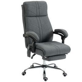 Wincote Grey Metal Vibration Massage Office Chair - 64cm