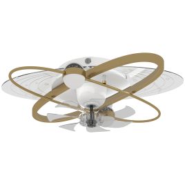 Harwood Gold Tone Steel Fan with Light - 57cm