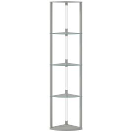 Brocour Grey Floor Lamp with Shelves - 29.5cm