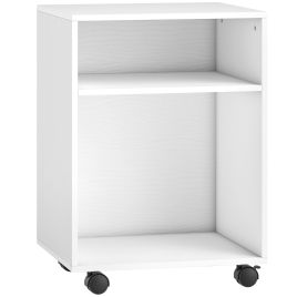 Luxar White 2 Tier Printer Stand Desk - 40cm
