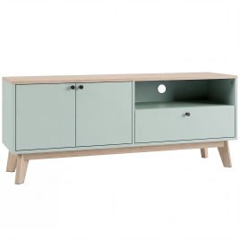 Kenel Light Green TV Stand Cabinet with 2 Doors - 91cm