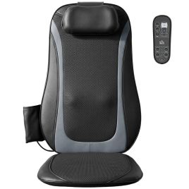 HADLEIGH Heated Back Massager Pad with Deep Tissue Kneading and 3 Level Seat Vibration - Black