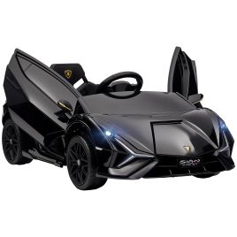 ASKRIGG Lamborghini Sian Licensed 12V Kids Electric Ride On Car with Remote and Dual Motors - Black