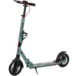 DOWNHAM Foldable Adult Kick Scooter with 200 mm Wheels and Height Adjustable Handlebar - Silver Tone