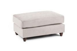 Raymond Solid Wood Footstool - Stone