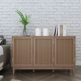 Bordeaux Wooden Framed 3 Door Large Sideboard - Oak