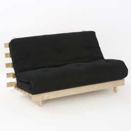 Wooden Frame 4ft Small Double Luxury Futon Sofabed with Mattress - 11 Colours