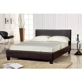 Faux Leather Bed Frame Kingsize - Black