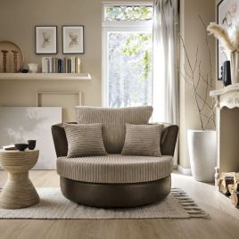 Sampson Swivel Chair - Brown