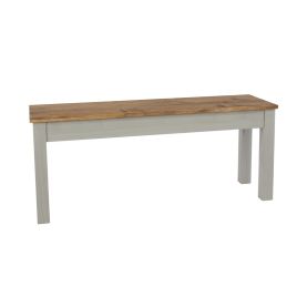 Simple Design Linea Wooden Large Bench - Grey