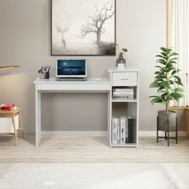 Modern Office Table Shelf and Drawer Option - 2 Colours