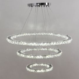 3 Rings Ceiling Light Crystal LED Chandelier Pendant