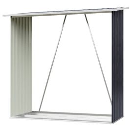 Garden Outdoor Metal Firewood Log Storage Shed