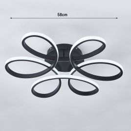 Black Frame LED Chandelier Ceiling Light